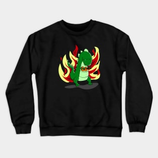 Sad Dinosaur plays a Lovesong on the Ukulele Crewneck Sweatshirt